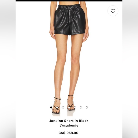NWT L’academie Black Faux Leather Shorts. - Picture 7 of 14